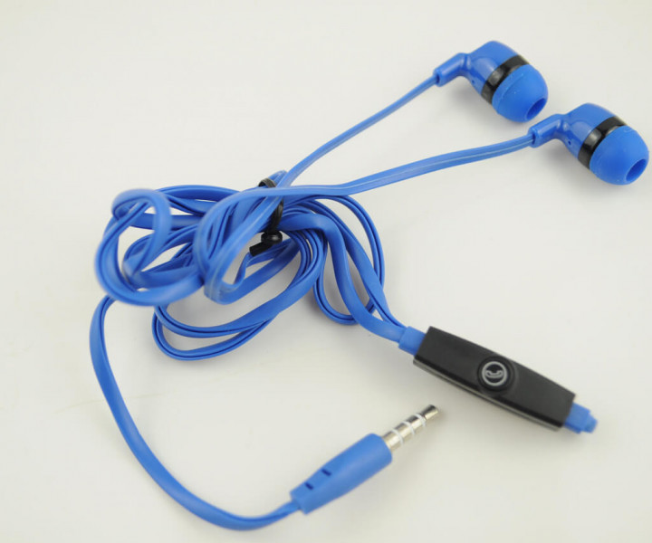 Наушники M1 Blue, Mini jack (3.5 мм), вакуумные, микрофон на проводе